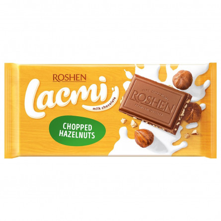 Шоколад Roshen Classic молочний з подрібненими лісовими горіхами 90г