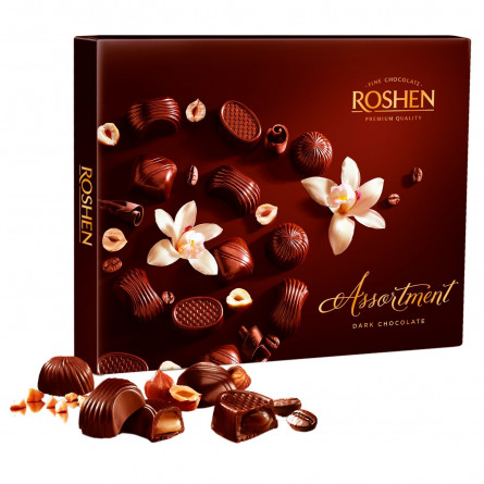 Цукерки шоколадні Roshen Assortment Classic Dark 154г slide 1