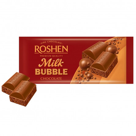 Шоколад Roshen пористий молочний 80г slide 1