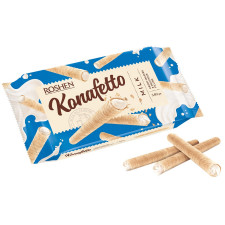 Вафельні трубочки Roshen Konafetto з начинкою молоко 156г mini slide 1