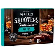 Конфеты шоколадные Roshen Shooters с ромовым ликером 150г mini slide 1