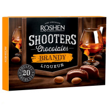 Цукерки шоколадні Roshen Shooters з бренді-лікером 150г mini slide 1