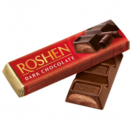 Батончик Roshen шоколадний з помадно-шоколадною начинкою 43г slide 1