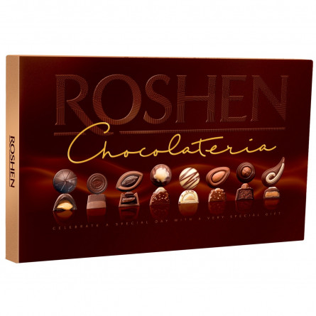 Набір цукерок Roshen Chocolateria шоколадні та пралінові з начинками 194г