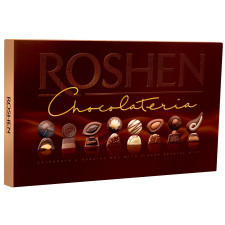 Набір цукерок Roshen Chocolateria шоколадні та пралінові з начинками 194г mini slide 1
