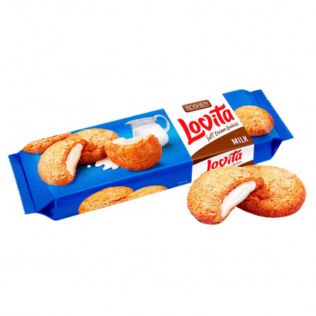 Печиво Roshen Lovita Soft Cream з молочною начинкою 127г