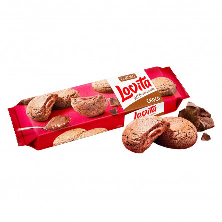 Печиво Roshen Lovita Soft Cream з шоколадною начинкою 170г