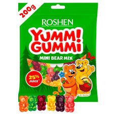 Цукерки Roshen Yummi Gummi Mini Bear Mix 200г mini slide 1