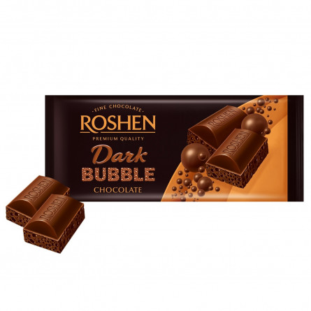 Шоколад Roshen пористый экстрачерный 80г slide 1