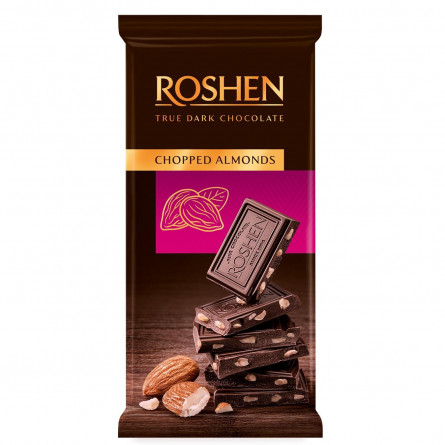 Шоколад чорний Roshen з підсоленим миндалем 90г
