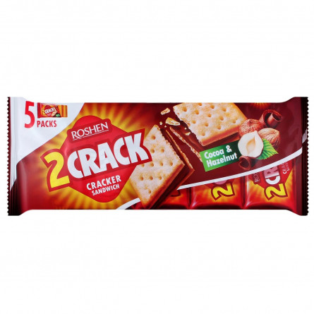 Крекер Roshen 2 Crack какао-горіхова начинка 235г slide 1