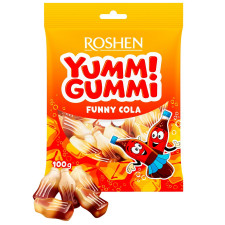 Цукерки желейні Roshen Yummi Gummi Funny Cola 100г mini slide 1