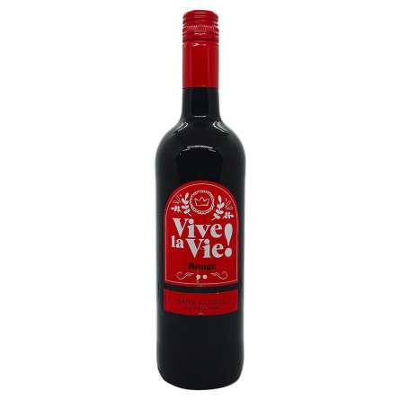 Вино Vive la Vie Rouge безалкогольное красное полусладкое 0,5% 0,75л slide 1