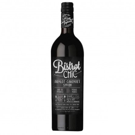 Вино Bistrot Chic Merlot Cabernet Syrah красное сухое 13.5% 0,75л