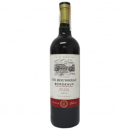Вино CH Rousseau Rouge Sec Bordeaux червоне сухе 12.5% 0,75л