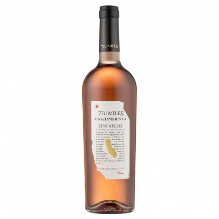 Вино 770 Miles Зинфандель розовое сухое 10% 750мл