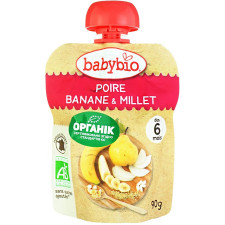 Пюре Babybio Банан и пшено для детей с 6 месяцев 90г mini slide 1