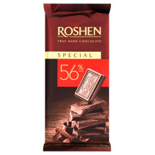 Шоколад чорний Roshen Special 56% 85г mini slide 1