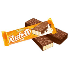 Батончик вафельный Рошен Roshetto Milk в шоколадной глазури 34г mini slide 1