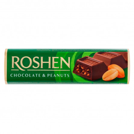 Батончик Roshen Chocolate &amp;amp;amp;amp;amp;amp; Peanuts молочно-шоколадный 38г