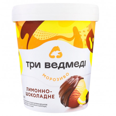 Морозиво Три Ведмеді лимонно-шоколадне 320г
