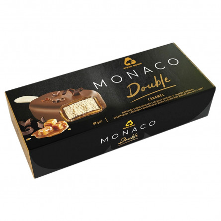Морозиво Три Ведмеді Monaco Double Карамель на паличці в шоколадній глазурі 69г slide 1