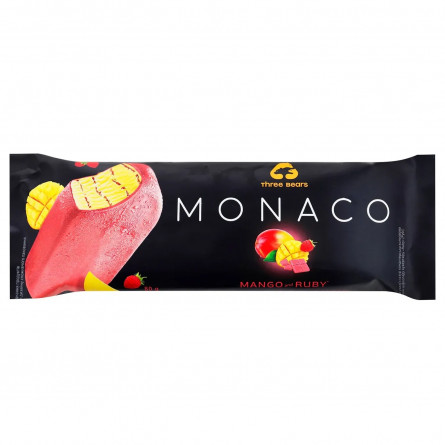 Мороженое Три Медведя Monaco манго-земляника глазированное 80г