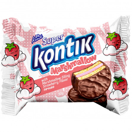 Печенье Konti Super Kontik с нач маршм вкус клубн 30г slide 1