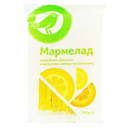Мармелад Ашан дольки с ароматом лимона и апельсина 240г
