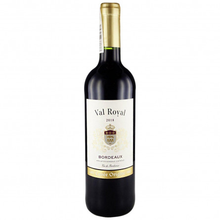 Вино Val Royal Bordeaux красное сухое 13% 0,75л