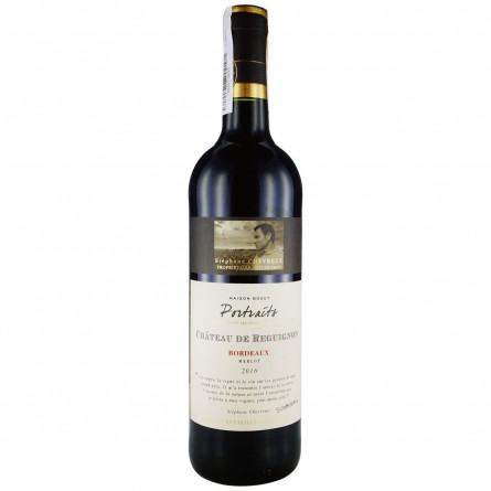 Вино Les Portraits Chateau de Reguignon Merlot-Cabernet Sauvignon Bordeaux красное сухое 12% 0,75л