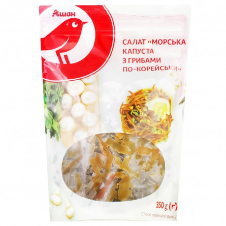 Салат Ашан Морская капуста с грибами по-корейски 350г