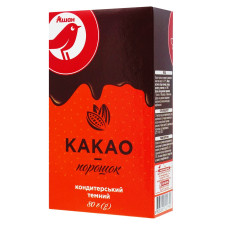 Какао-порошок Ашан темний 80г mini slide 1