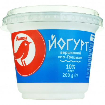 Йогурт Ашан сливочный по-гречески 10% 200г
