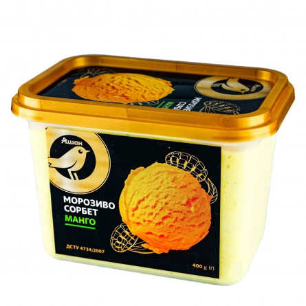 Мороженое Ашан сорбет манго 400г slide 1