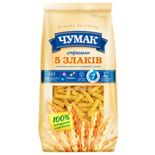 Макаронні вироби Чумак 5 злаків спіральки 350г mini slide 1
