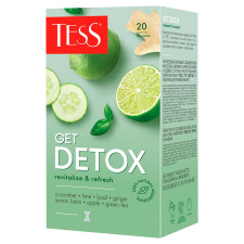 Чай Tess Get Detox Revitalize&Refresh зеленый 20х1.5г mini slide 1