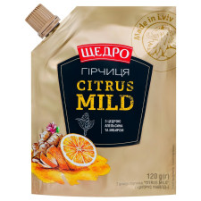 Горчица Щедро Citrus Mild 120г mini slide 1
