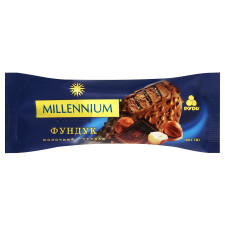 Морозиво Рудь Millennium молочний шоколад-фундук ескімо 80г mini slide 1