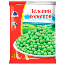Горошок зелений Рудь заморожений 400г mini slide 1
