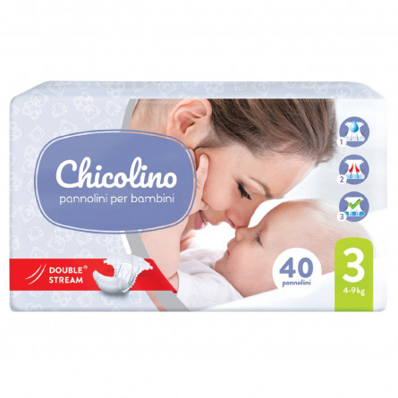 Підгузники дитячі Chicolino Medium 3 4-9кг 40шт