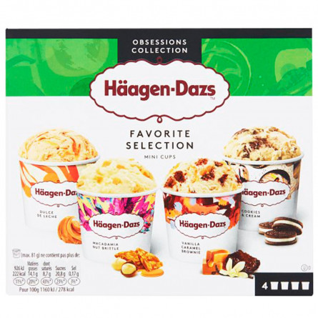 Морозиво Haagen Dazs Улюблена колекція мультипак 4х95мл