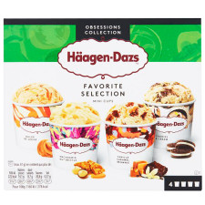 Морозиво Haagen Dazs Улюблена колекція мультипак 4х95мл mini slide 1