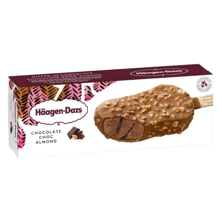 Морозиво  Haagen-Dazs шоколад з мигдалем 70г slide 1