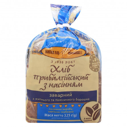 Хліб Київхліб Прибалтійський з насінням нарізаний половина 325г