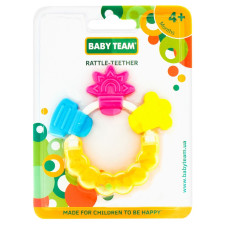 Погремушка-прорезыватель Baby Team Цветочек 8410 mini slide 1