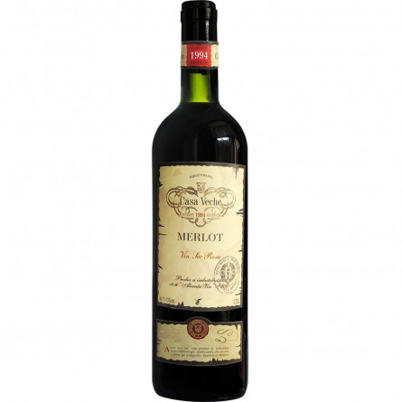 Вино Casa Veche Merlot красное сухое 11-13% 0,75л