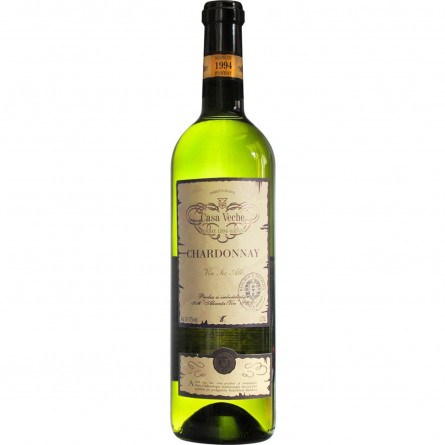 Вино Casa Veche Chardonnay біле сухе 10-12% 0,75л