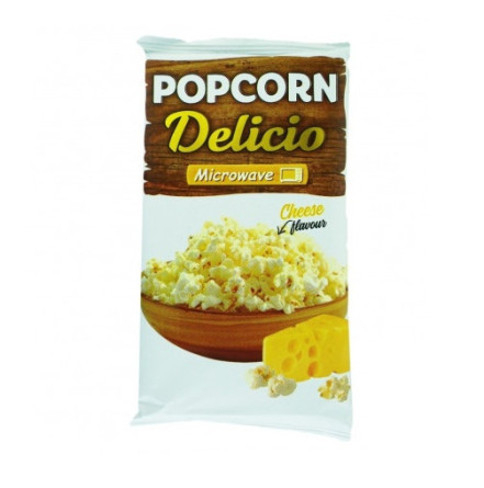Попкорн Delicio зі смаком сиру для мікрохвильової печі 90г
