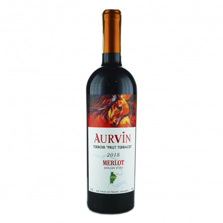 Вино Aurvin Merlot Terroir Prut Terraces красное сухое 13,5% 0,75л slide 1